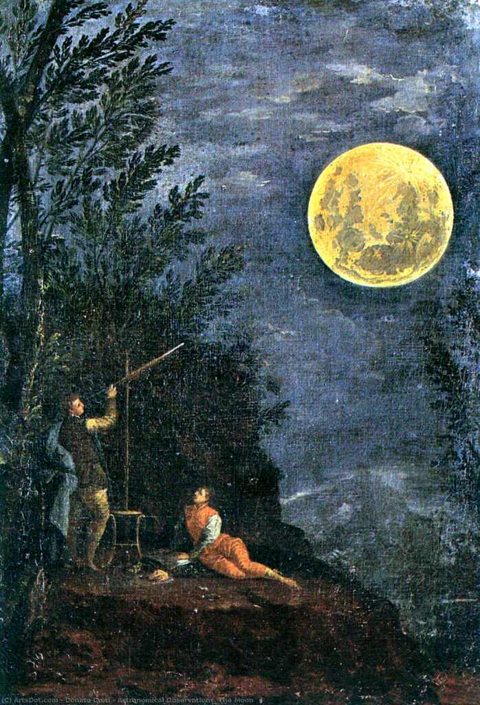 Donato Creti, „Obserwacje astronomiczne: Księżyc”, 1711 r., Pinakoteka Watykańska; zdjęcie: domena publiczna
