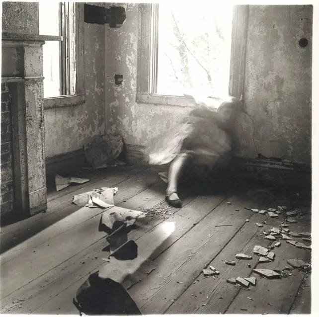 Francesca Woodman, House #3, from the House series, 1976, Gelatin silver print, 6 3/8 x 6 7/16 in. (16.2 x 16.3 cm) © Woodman Family Foundation / Artists, Rights Society (ARS), New York