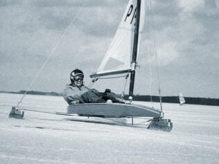 Flying Over a Frozen Lake