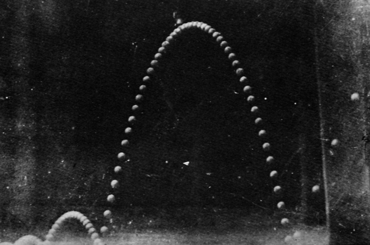 Chronofotografia, Odbicia piłki, 1886 r. 