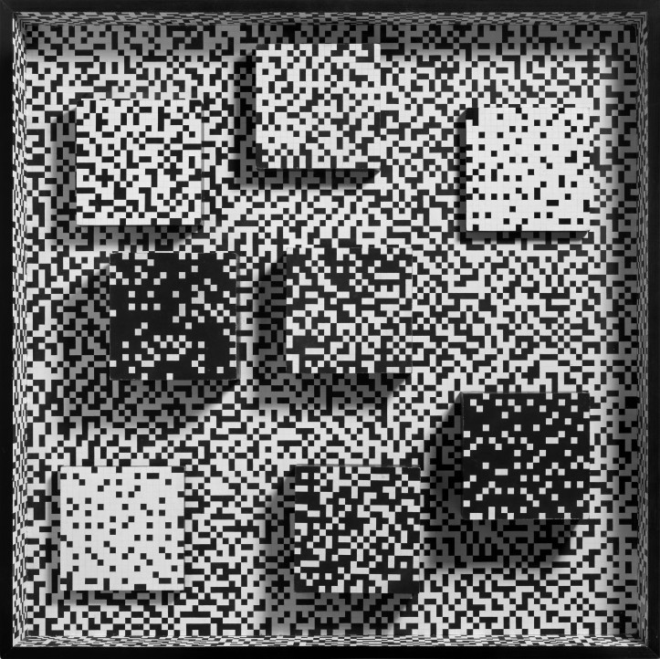 Penetracja przestrzeni realnej z równym prawdopodobieństwem występowania koloru czarnego i białego (1972) Kolekcja Anny i Jerzego Starakow/ fot. Maciej Jędrzejewski 