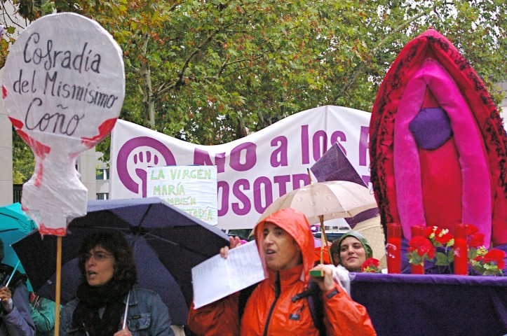 Madryt, demonstracja broniąca prawa do aborcji, 2013 r. (fot. gaelx/ Wikimedia Commons)