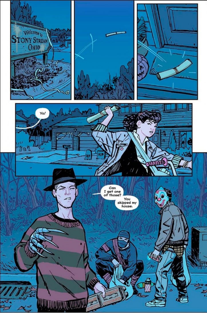 Fragment komiksu "Paper Girls"