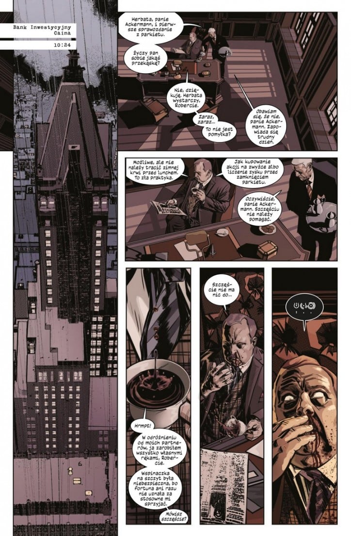 fragment komiksu „The Black Monday Murders. Chwała mamonie”