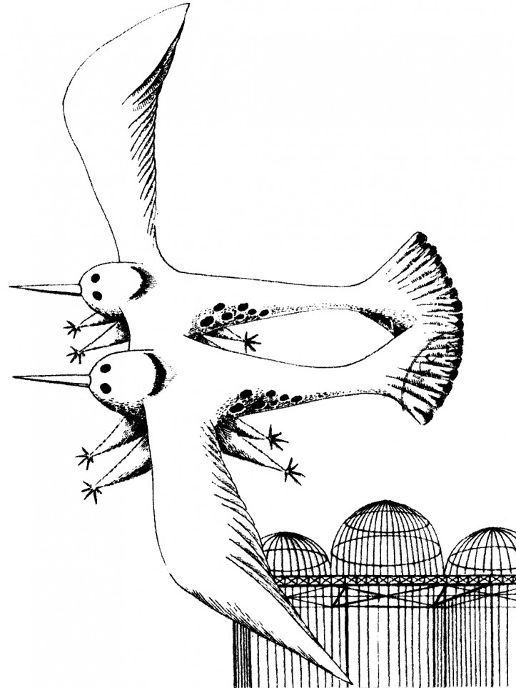 Daniel Mróz, ilustracja z archiwum "Przekroju" nr 661/1957 r.