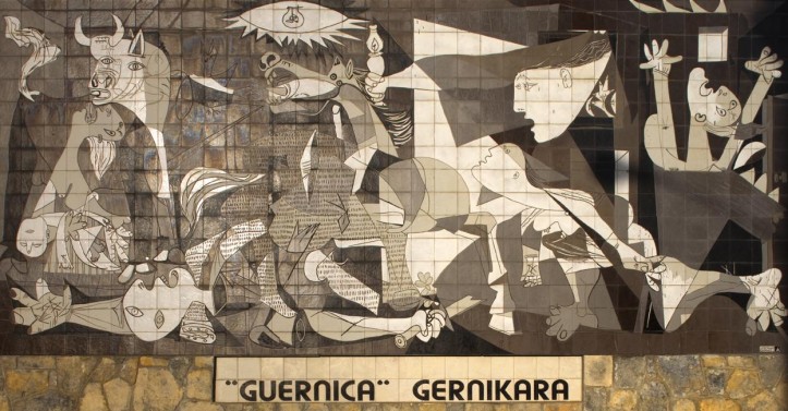Mural przedstawiający obraz Pabla Picassa "Guernica"/ Wikimedia Commons