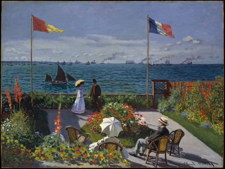 Claude Monet, Ogród w Sainte-Adresse (1867) Zbiory Met Museum