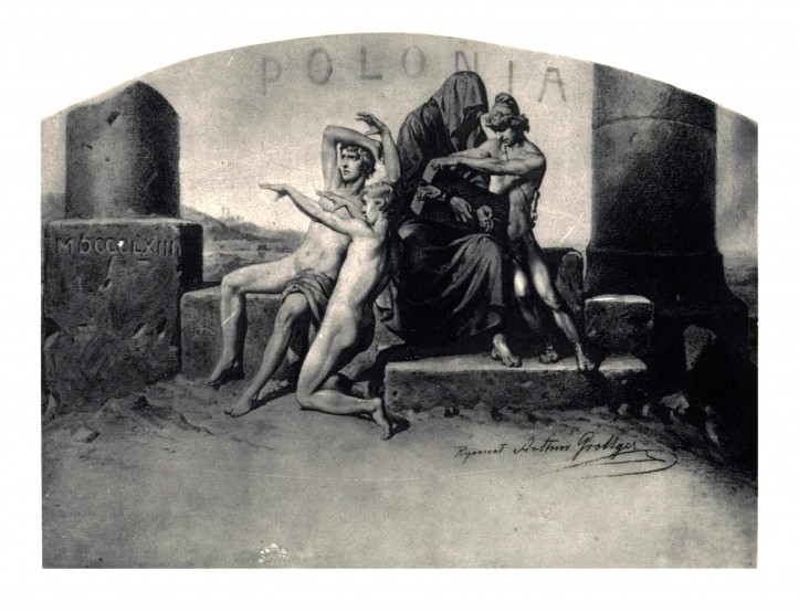 Artur Grottger, Cykl "Polonia", I, "Karta tytułowa", 1863 r.