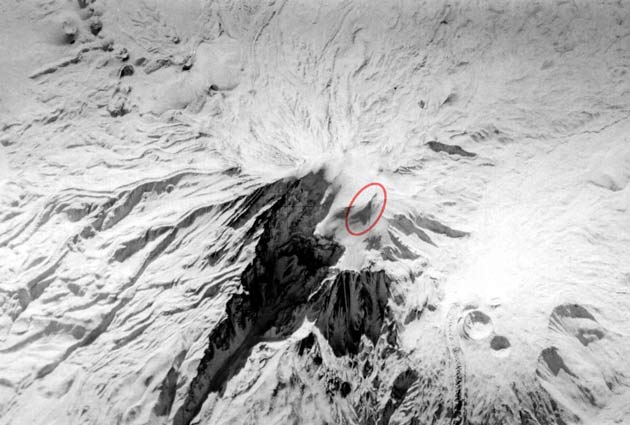Anomalia Ararat, 1973 r. zdjęcie: CIA/Procher Taylor, zdjęcie w domenie publicznej