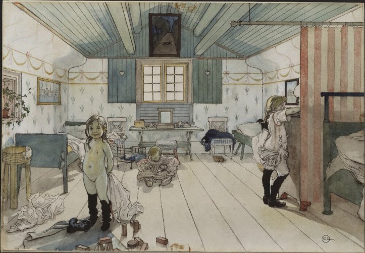 „Pokój matki i dziewczynek. Z serii Dom”, Carl Larsson, zdjęcie: Erik Cornelius / Nationalmuseum