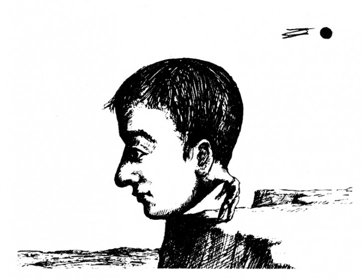 Roland Topor, rysunek z archiwum, nr 1157/1967r.