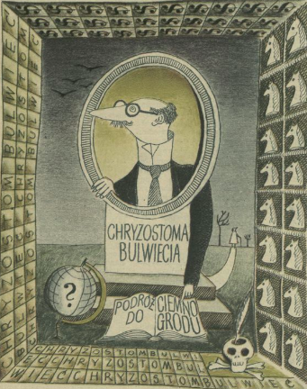 „Podróż Bulwiecia do Ciemnogrodu" Gałczyńskiego, rysunek: Daniel Mróz, archiwum, nr 447/1953
