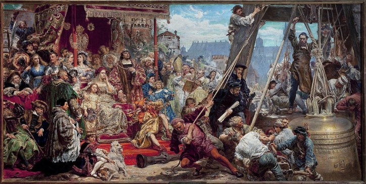 "Zawieszenie dzwonu Zygmunta", Jan Matejko, 1874 r./Muzeum Narodowe w Warszawie