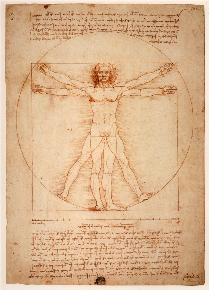 "Człowiek witruwiański", Leonardo da Vinci, 1492 r. /Gallerie dell'Accademia