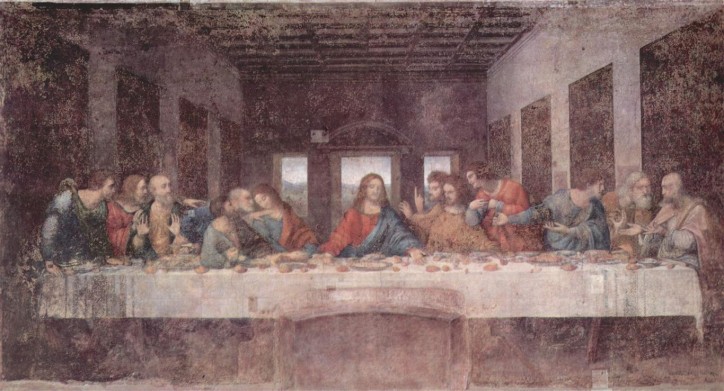 "Ostatnia wieczerza",  Leonardo da Vici, 1495–1498 r. /Kościół Santa Maria delle Grazie