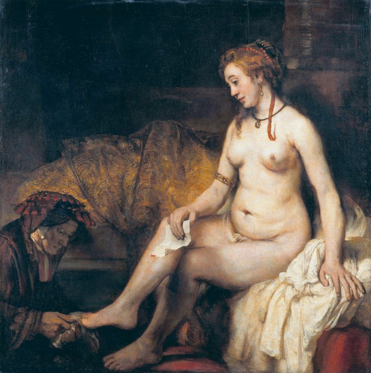 Rembrandt, "Batszeba w kąpieli", 1654 r., Luwr