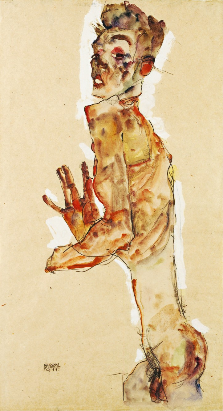 Egon Schiele, "Autoportret", 1911 r., Leopold Museum w Wiedniu 