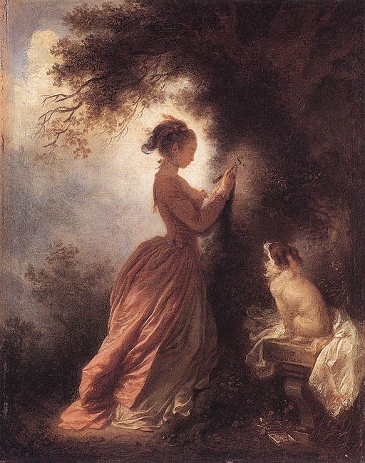 "The Souvenir", Jean-Honoré Fragonard, 1775-1778