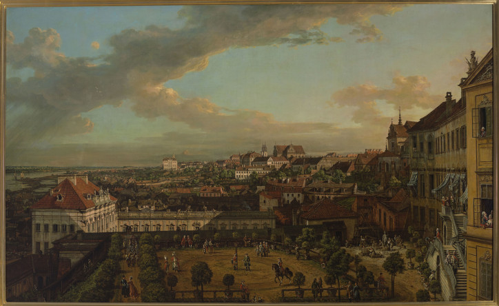 Bernardo Bellotto, "Widok Warszawy z tarasu Zamku Królewskiego", 1773 r.; zdjęcie: Cyfrowe MNW (domena publiczna)