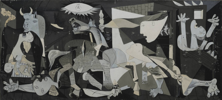 "Guernica (kopia obrazu Pabla Picassa)", 1955 r., Wojciech Fangor, Muzeum Niepodległości w Warszawie, zdjęcie: Daniel Chrobak, 2019 r.; źródło: MSN