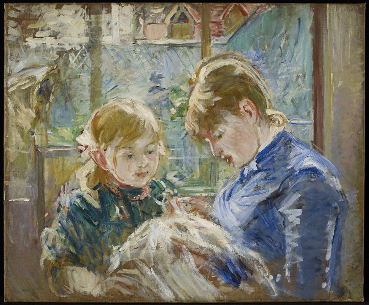 "Julie ze swoją nianią", 1884 r., Berthe Morisot; żródło: Minneapolis Institute of Art (domena publiczna)