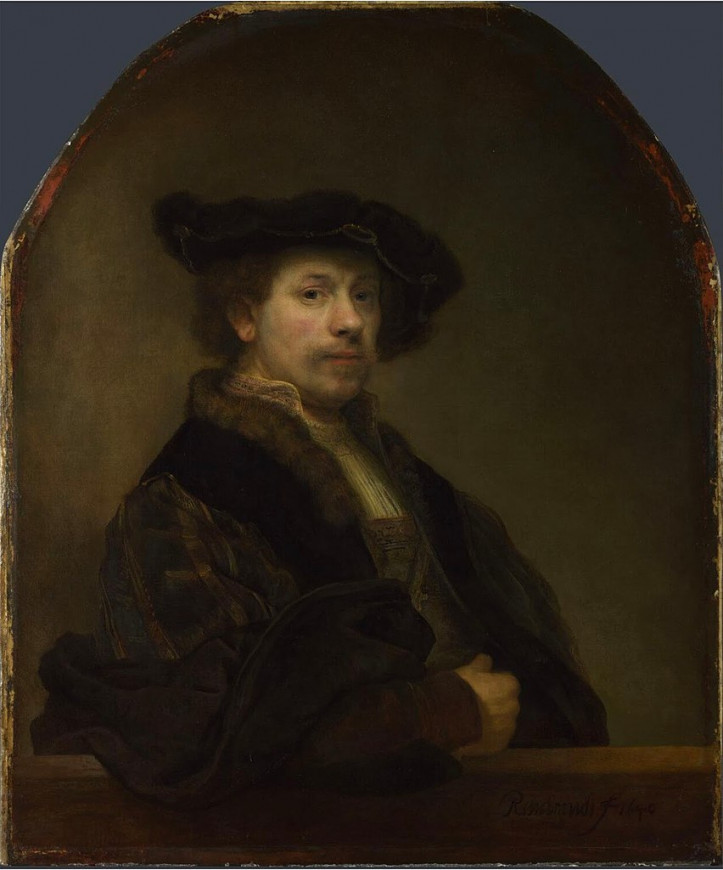 "Autoportret w wieku 34 lat", Rembrandt, 1640 r.; źródło: National Gallery, Londyn