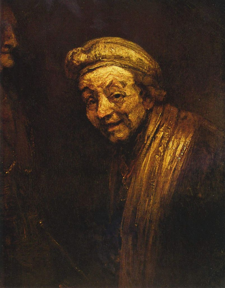 "Śmiejący się Rembrandt", Rembrandt, ok. 1668 r.; źródło: Wallraf-Richartz-Museum, Kolonia