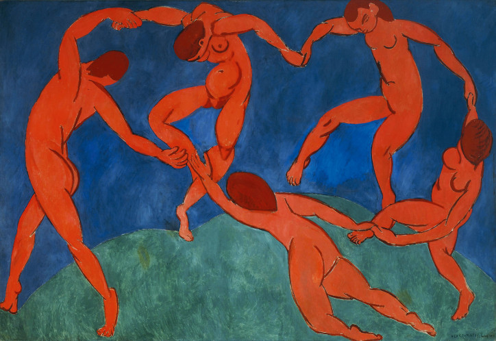 Henri Matisse, "Taniec" (1909–1910), Ermitaż w Sankt Petersburgu; zdjęcie: domena publiczna
