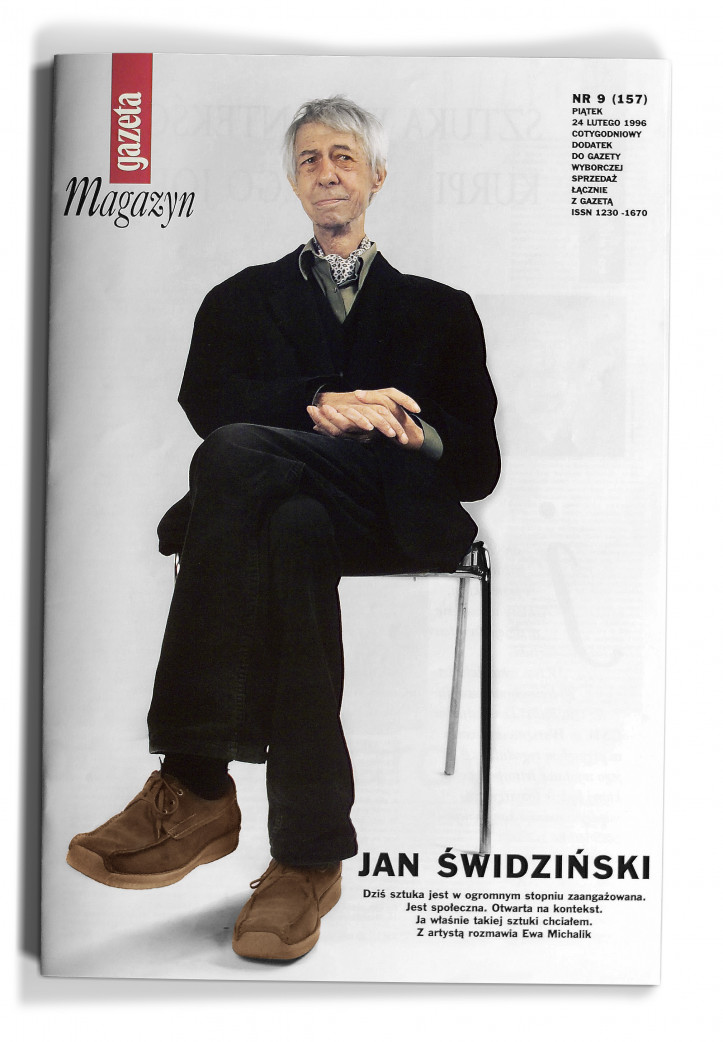 Zbigniew Libera, Jan Świdziński („Magazyn Gazety Wyborczej”), praca z cyklu "Mistrzowie", 2003 r.; zdjęcie: archiwum Zbigniewa Libery