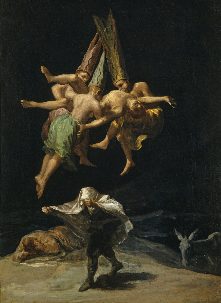 "Lot czarownic", 1797-98, Francisco de Goya; źródło: Wikimedia Commons