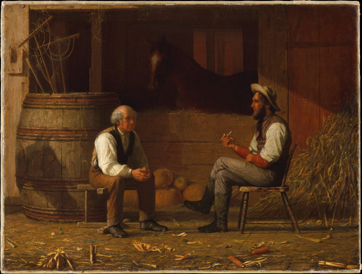 "Talking It Over", 1872 r., Enoch Wood Perry; zbiory Met Gallery w Nowym Jorku