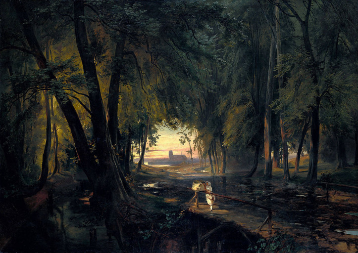 "Leśna ścieżka nieopodal Spandau", 1835 r., Carl Blechen, źródło: Wikimedia Commons