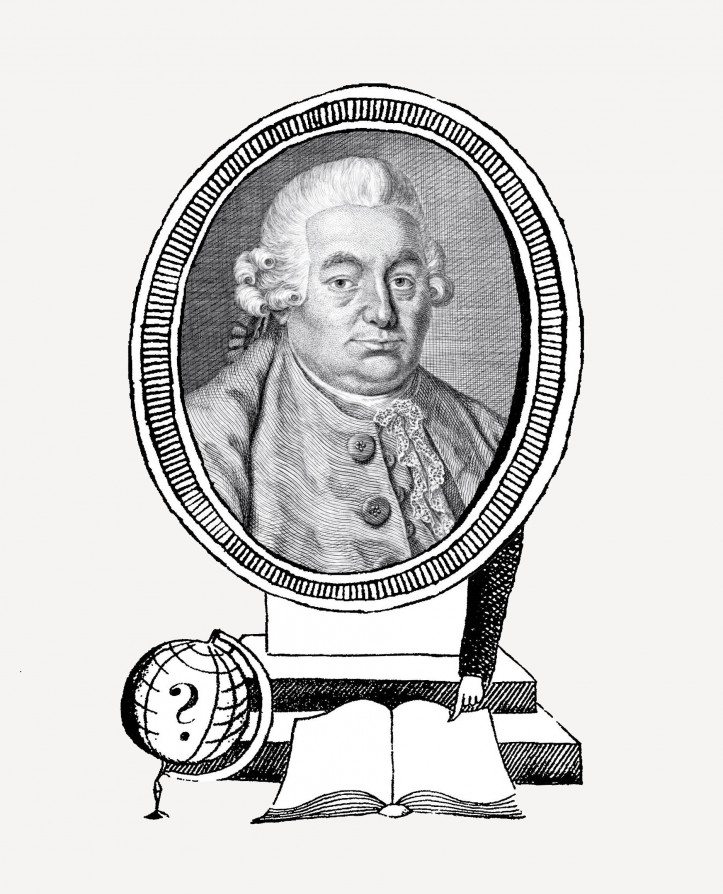 Carl Philip Emmanuel Bach (wpisany w grafikę Daniela Mroza)