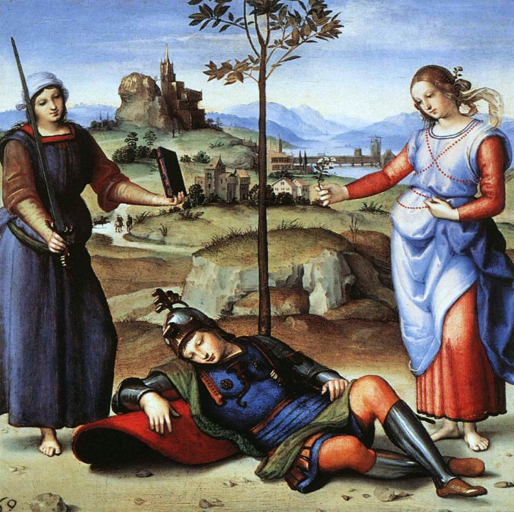 "Sen Scypiona", Rafael Santi, ok. 1504-1505 r. / National Gallery w Londynie