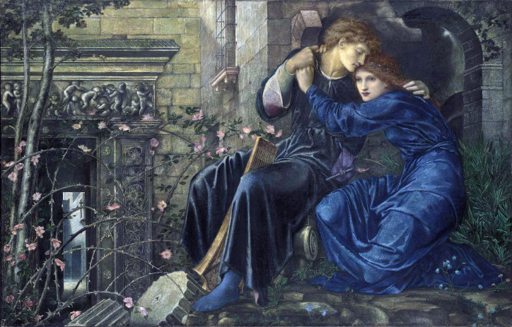 "Miłość wśród ruin", Edward Burne-Jones, ok. 1870-1873 r. (domena publiczna)