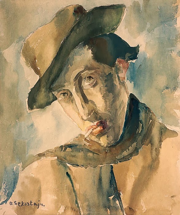 Gela Seksztajn „Portret mężczyzny w kapeluszu”