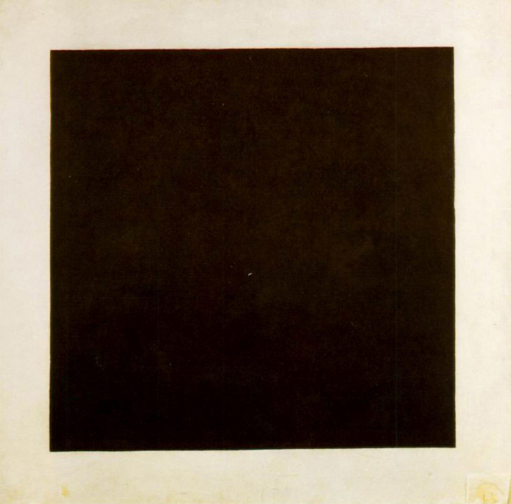 Kazimierz Malewicz, "Czarny kwadrat na białym tle", 1915 r., Galeria Tretiakowska, Moskwa; domena publiczna