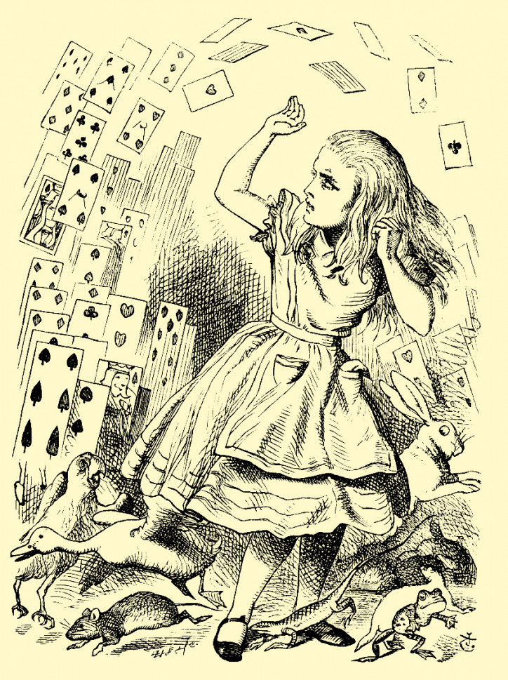 John Tenniel, ilustracja do powieści Lewisa Carrolla "Alicja w Krainie Czarów", 1865 r.; zdjęcie: domena publiczna