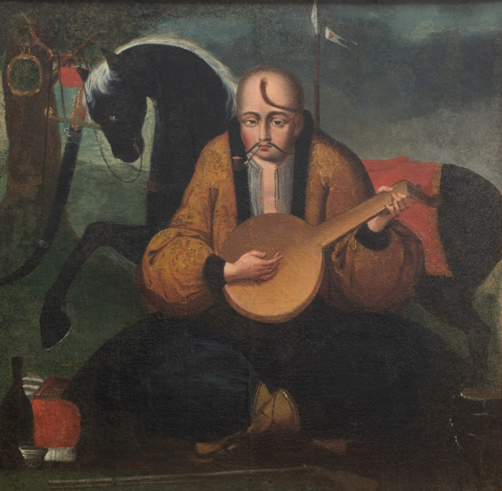 Autor nieznany, "Kozak bandurzysta", 1832, płótno, olej, 109 × 87, NAMU