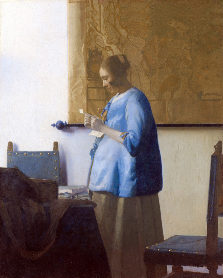 Johannes Vermeer, "Kobieta w błękitnej sukni", ok. 1662–1665; zdjęcie: domena publiczna