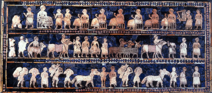 Sztandar z Ur (strona pokojowa), ok. 2600 r. p.n.e.; zdjęcie: domena publiczna
