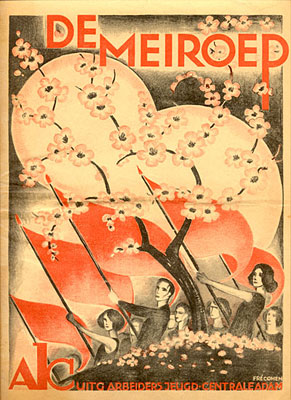"De Meiroep", publikacja AJC autorstwa Fré Cohen z 1931 r.; źródło: domena publiczna (Wikipedia)