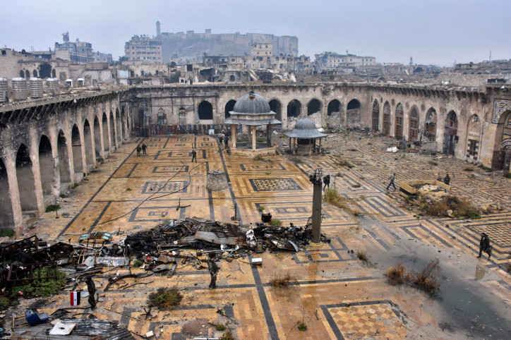 Ruiny Meczetu Umajjadów, który został zniszczony w 2013 r./zdjęcie: AFP/East News