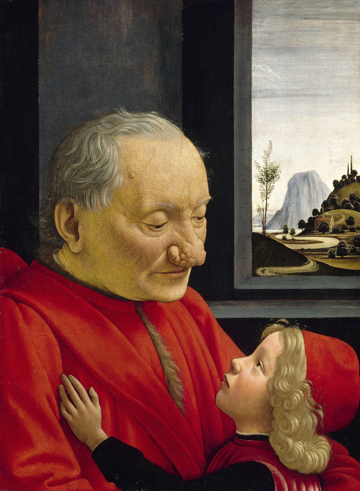 "Starzec i chłopiec", Domenico Ghirlandaio, ok. 1490 r., Luwr (domena publiczna)