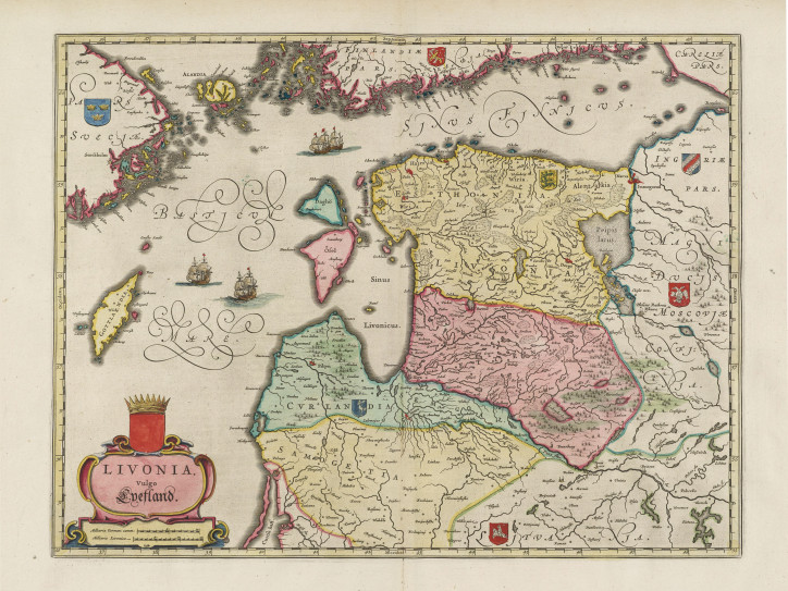 Inflanty w XVII w., Joan Blaeu, Atlas "Maior Sive Cosmographia Blaviana", Amsterdam 1665 r., David Rumsey Map Collection, Stanford Libraries (domena publiczna)