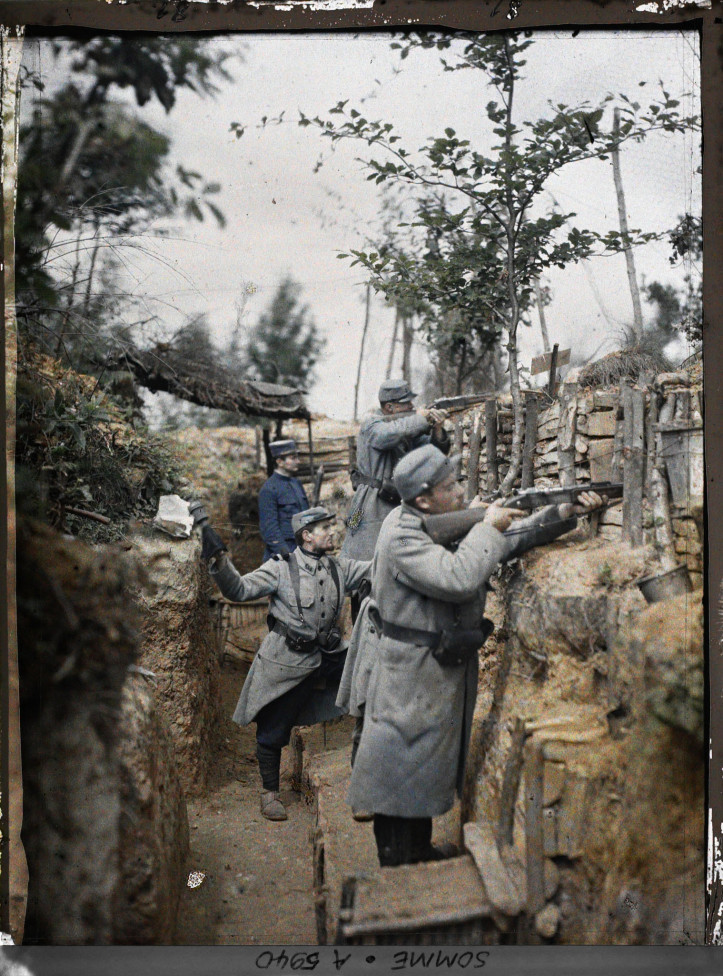 Rów linii frontu, Pikardia, Francja, 1915 r., fot. Stéphane Passet, Muzeum Alberta Kahna, domena publiczna