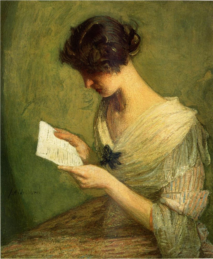 "List", Julian Alden Weir, ok.1910 r./WikiArt (domena publiczna)